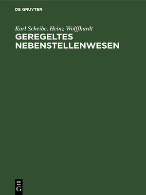 cover image of Geregeltes Nebenstellenwesen